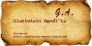 Glattstein Agnéta névjegykártya